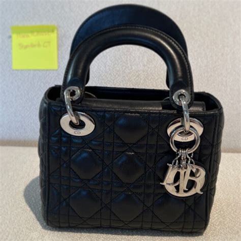 My Dior Mini Bag Black Cannage Lambs